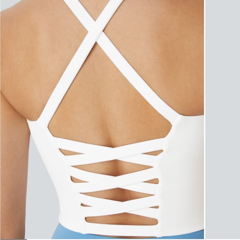 Halara Crisscross Backless Cropped Yoga Tank Top